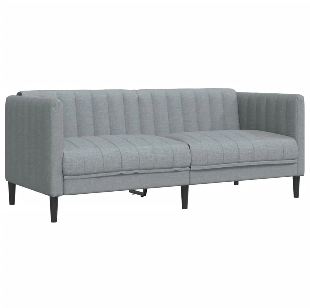 Sofa Sofos komplektas, 3 dalių, šviesiai pilkos spalvos, audinys