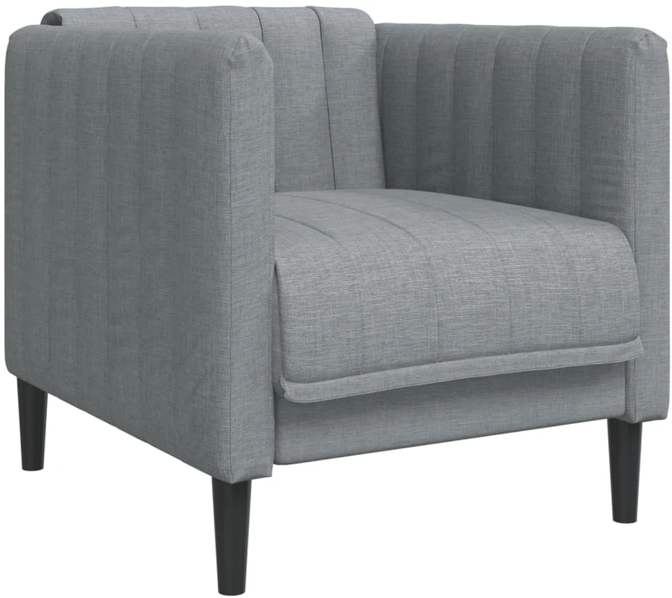 Sofa Sofos komplektas, 3 dalių, šviesiai pilkos spalvos, audinys
