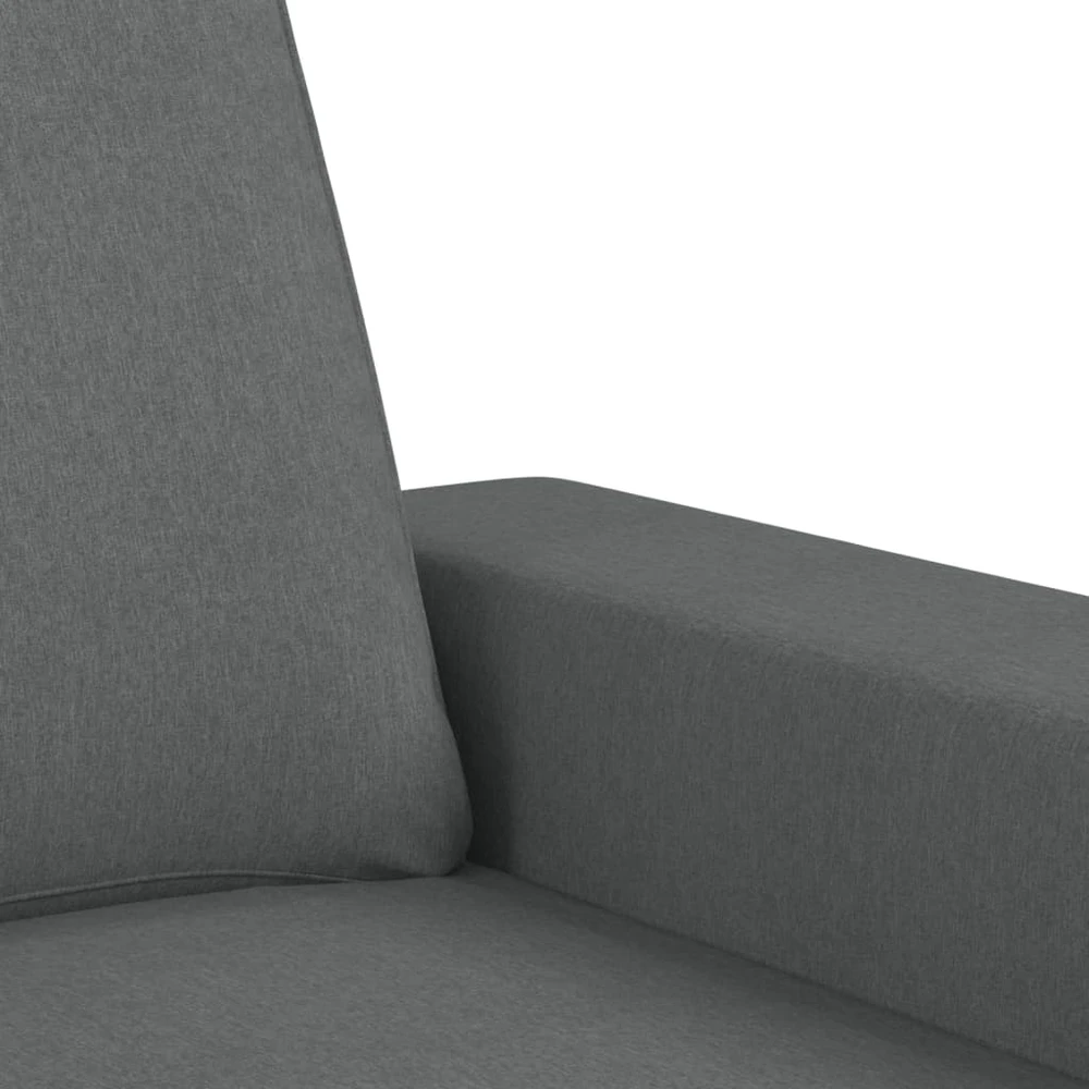 Sofa Sofos komplektas, 3 dalių, tamsiai pilkos spalvos, audinys