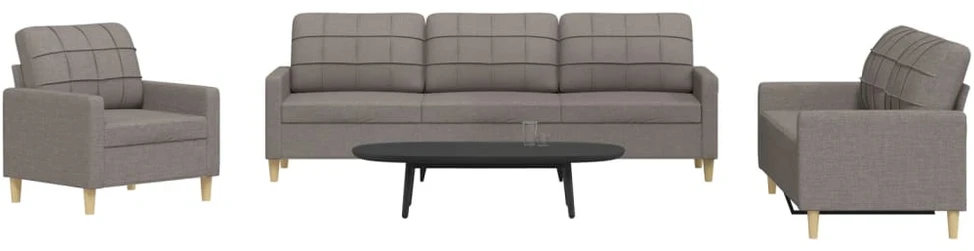 Sofa Sofos komplektas, 3 dalių, taupe spalvos, audinys