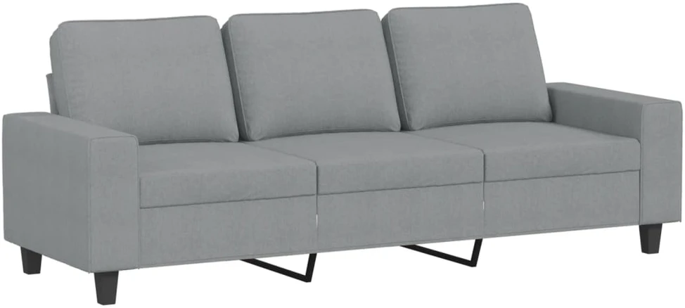 Sofa Sofos komplektas, 4 dalių, šviesiai pilkos spalvos, audinys