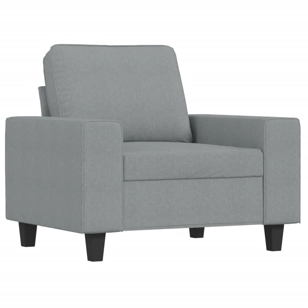 Sofa Sofos komplektas, 4 dalių, šviesiai pilkos spalvos, audinys