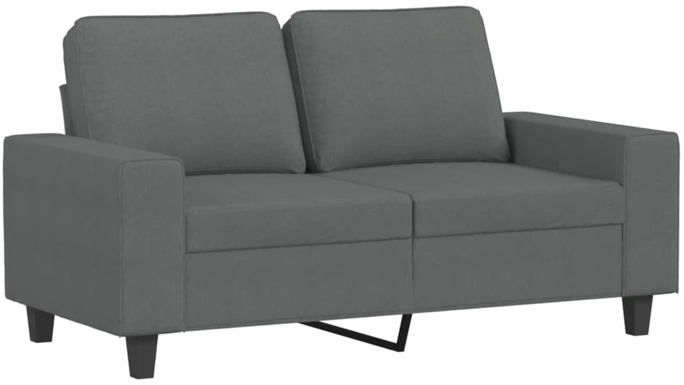 Sofa Sofos komplektas, 4 dalių, tamsiai pilkos spalvos, audinys