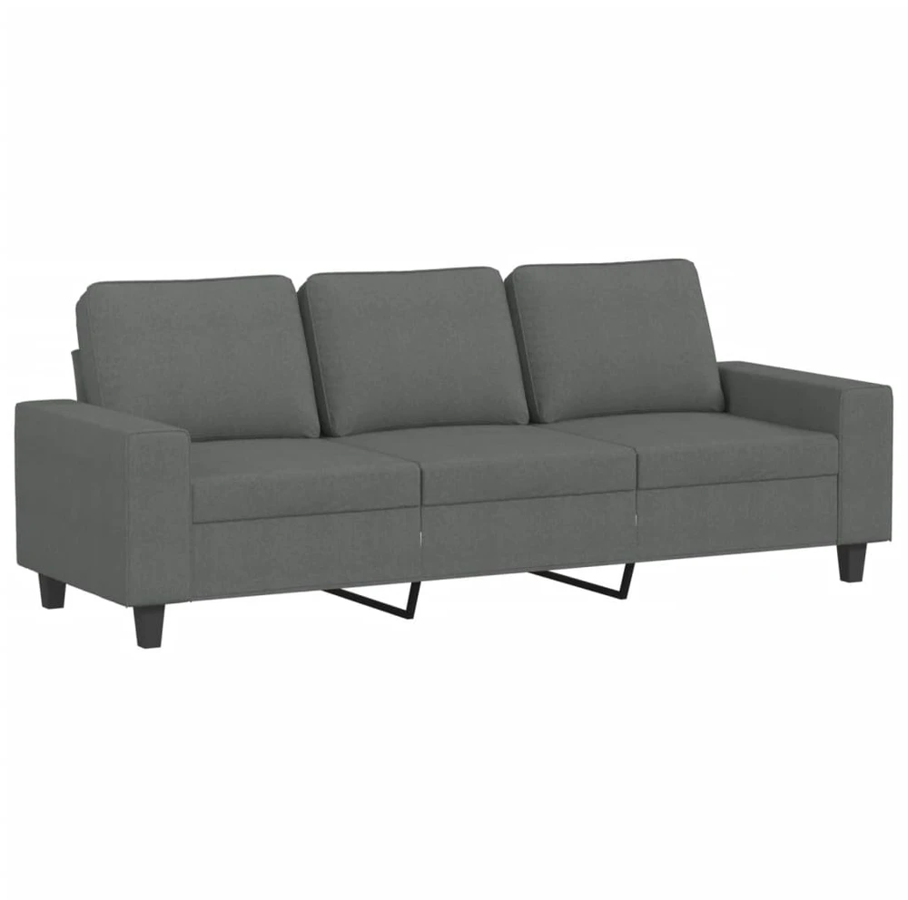 Sofa Sofos komplektas, 4 dalių, tamsiai pilkos spalvos, audinys