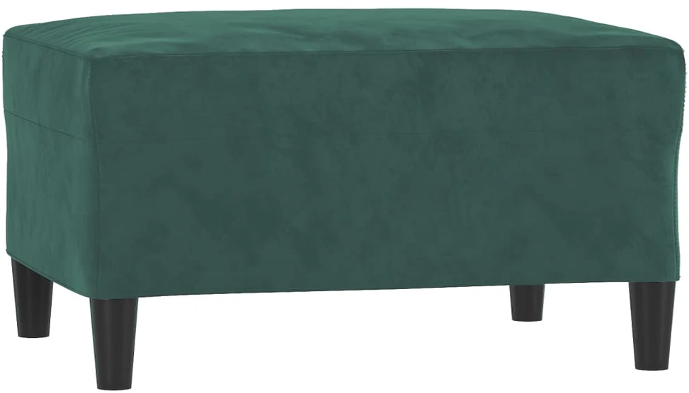 Sofa Sofos komplektas, 4 dalių, tamsiai žalios spalvos, aksomas