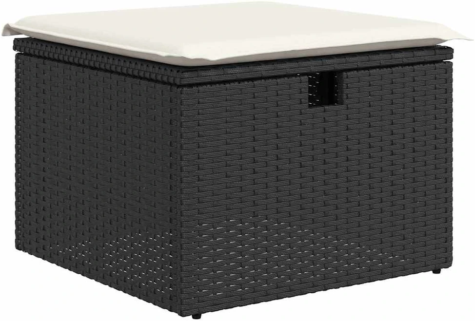 Sofos komplektas 4 vnt. Juoda ir kreminė poliratanas