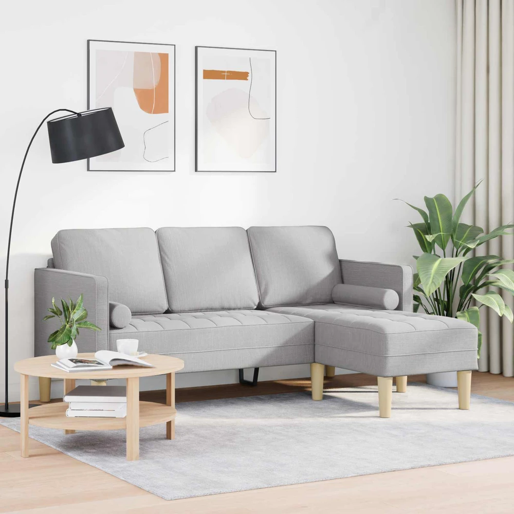 Sofa Sofos komplektas Debesų pilka 173 x 131 x 67 cm Poliesteris