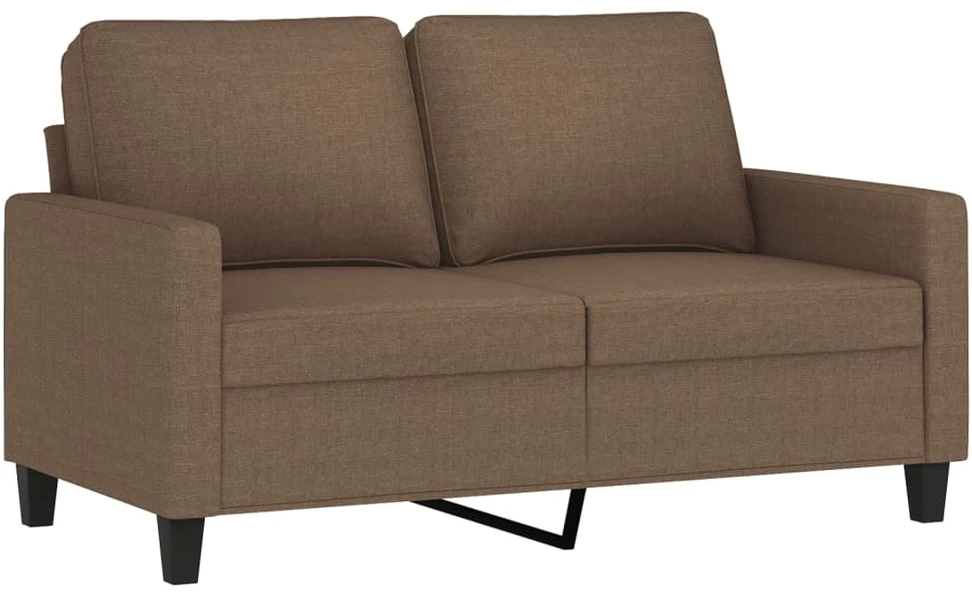 Sofa Sofos komplektas su pagalvėlėmis, 2 dalių, rudas, audinys