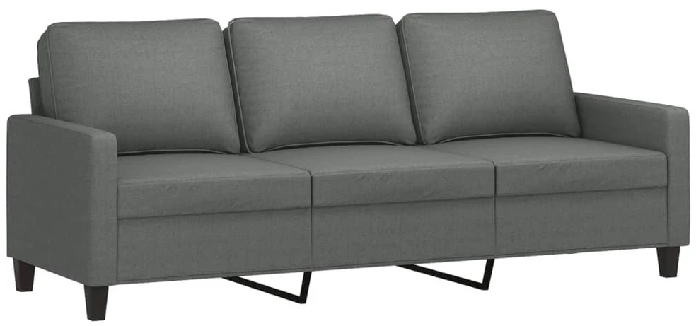 Sofa Sofos komplektas su pagalvėlėmis, 2 dalių, pilkas, audinys