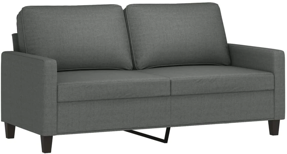 Sofa Sofos komplektas su pagalvėlėmis, 2 dalių, pilkas, audinys