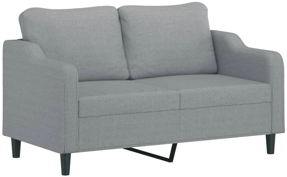 Sofa Sofos komplektas su pagalvėlėmis, 2 dalių, pilkas, audinys
