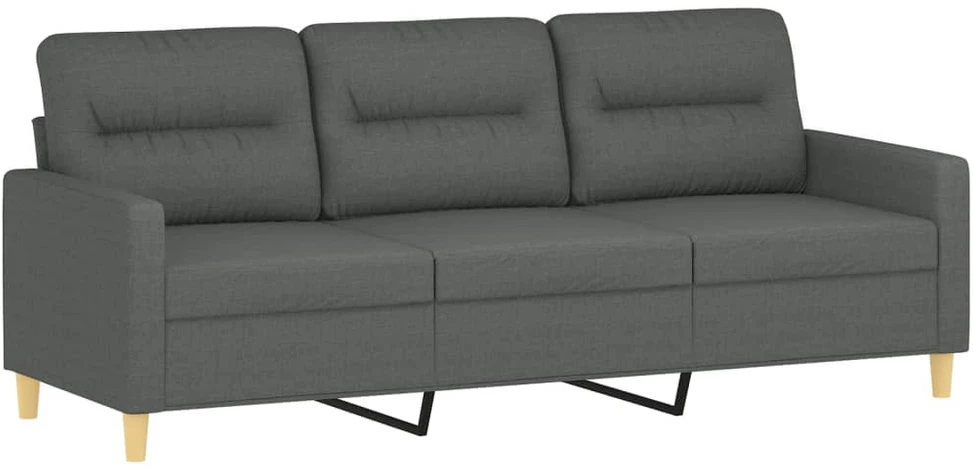 Sofa Sofos komplektas su pagalvėlėmis, 2 dalių, pilkas, audinys