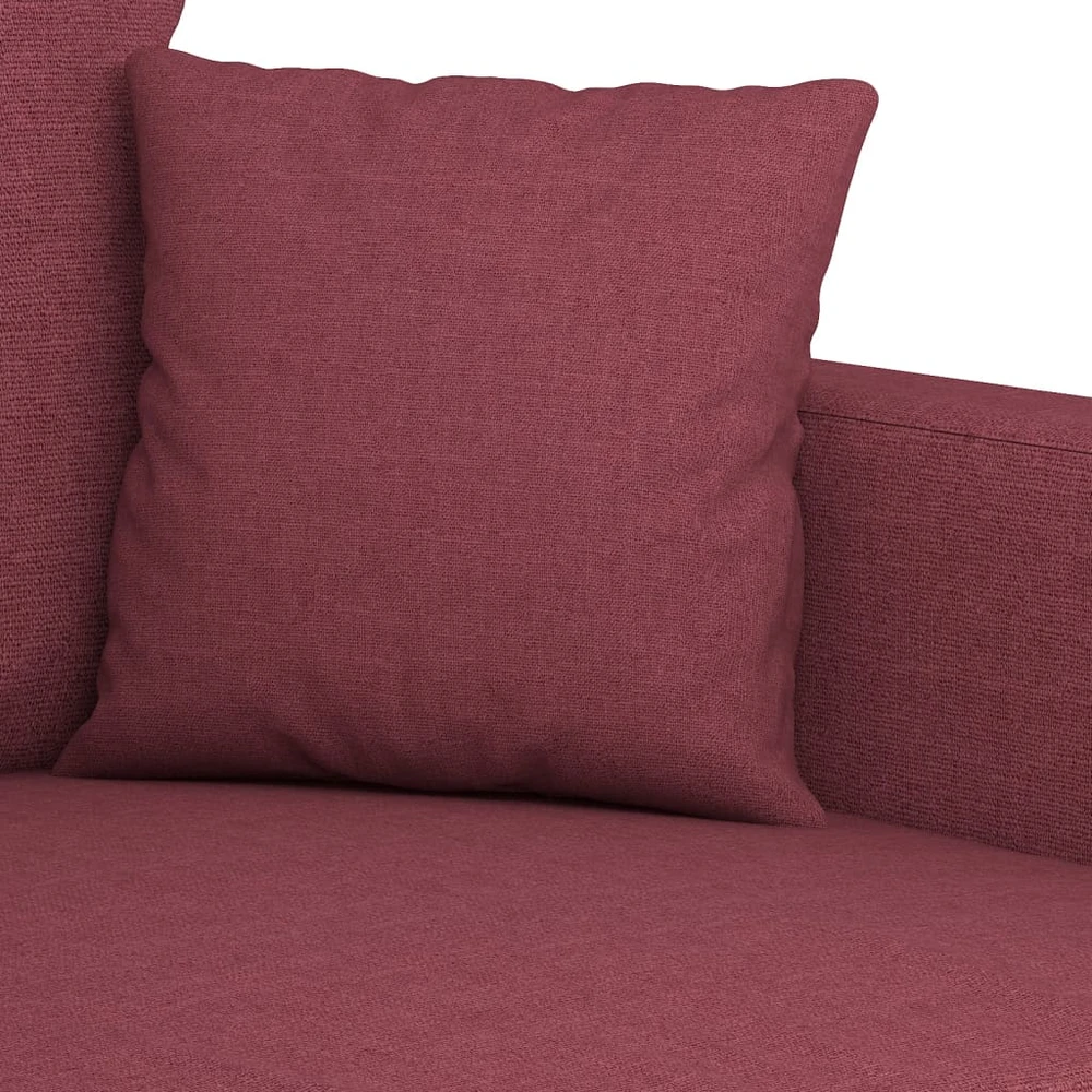 Sofa Sofos komplektas su pagalvėlėmis, 2 dalių, vyno, audinys