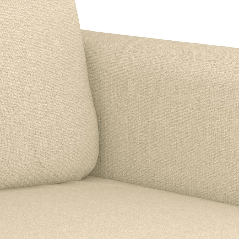 Sofa Sofos komplektas su pagalvėlėmis, 2 dalių, kreminis, audinys