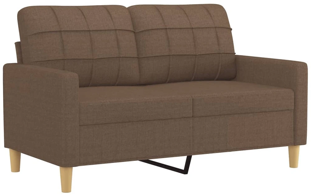 Sofa Sofos komplektas su pagalvėlėmis, 2 dalių, rudas, audinys