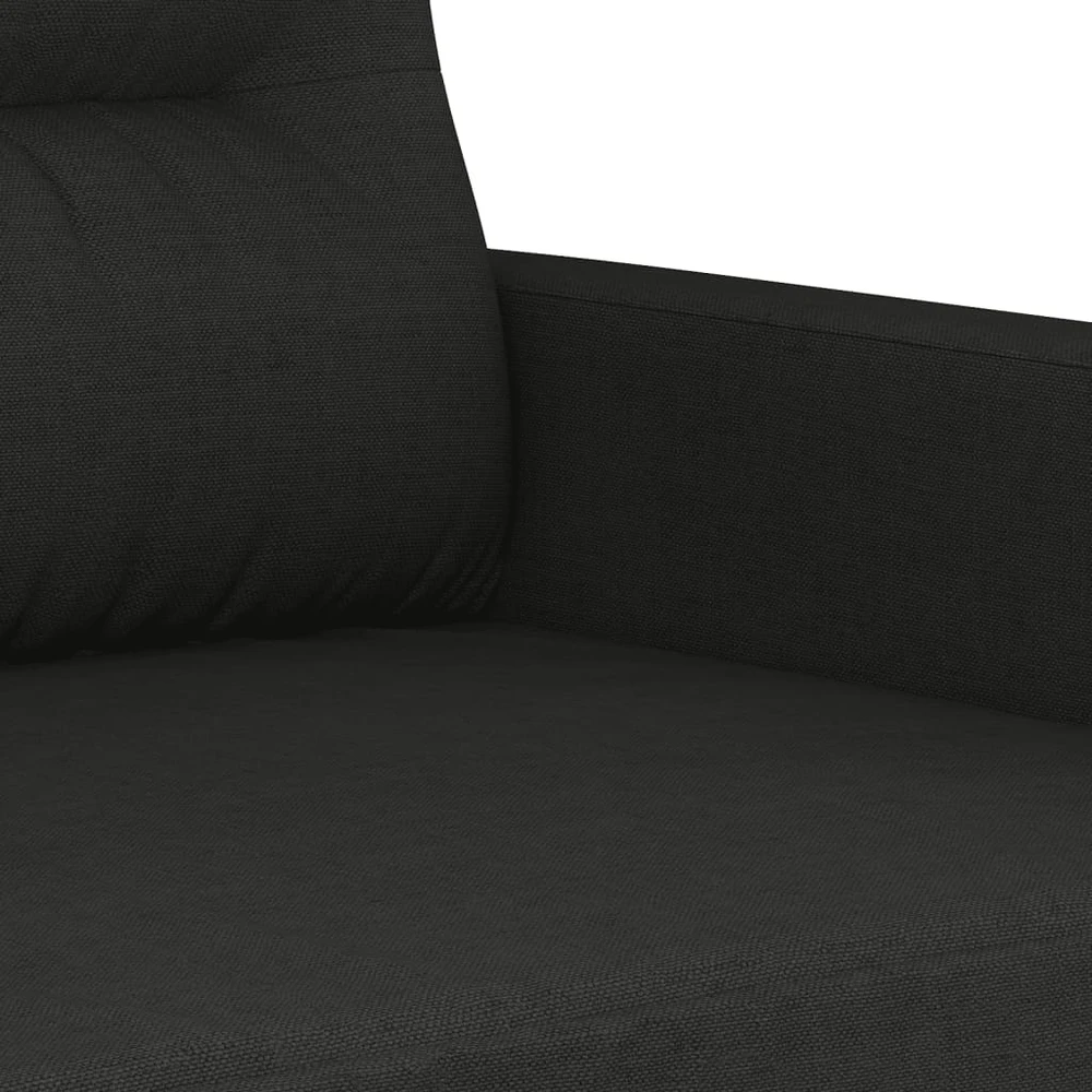 Sofa Sofos komplektas su pagalvėlėmis, 2 dalių, juodas, audinys