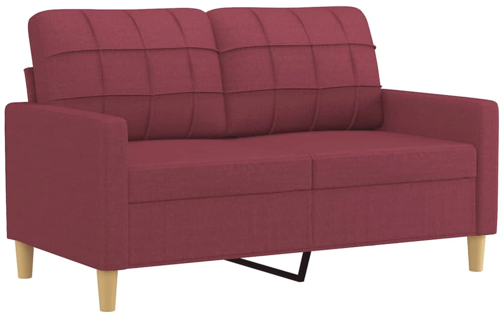 Sofa Sofos komplektas su pagalvėlėmis, 2 dalių, vyno, audinys