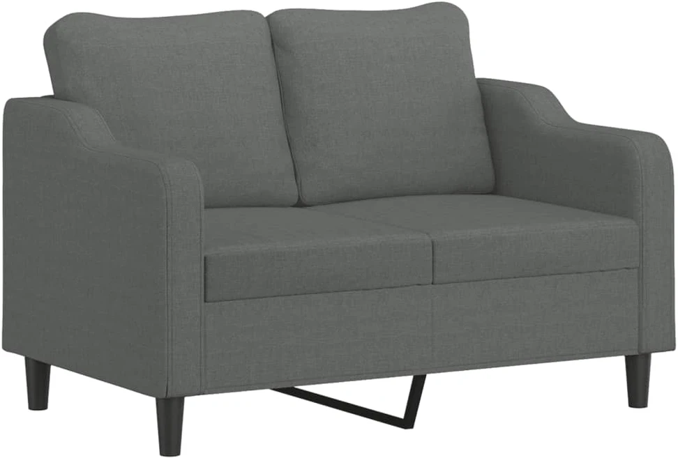 Sofa Sofos komplektas su pagalvėlėmis, 2 dalių, pilkas, audinys