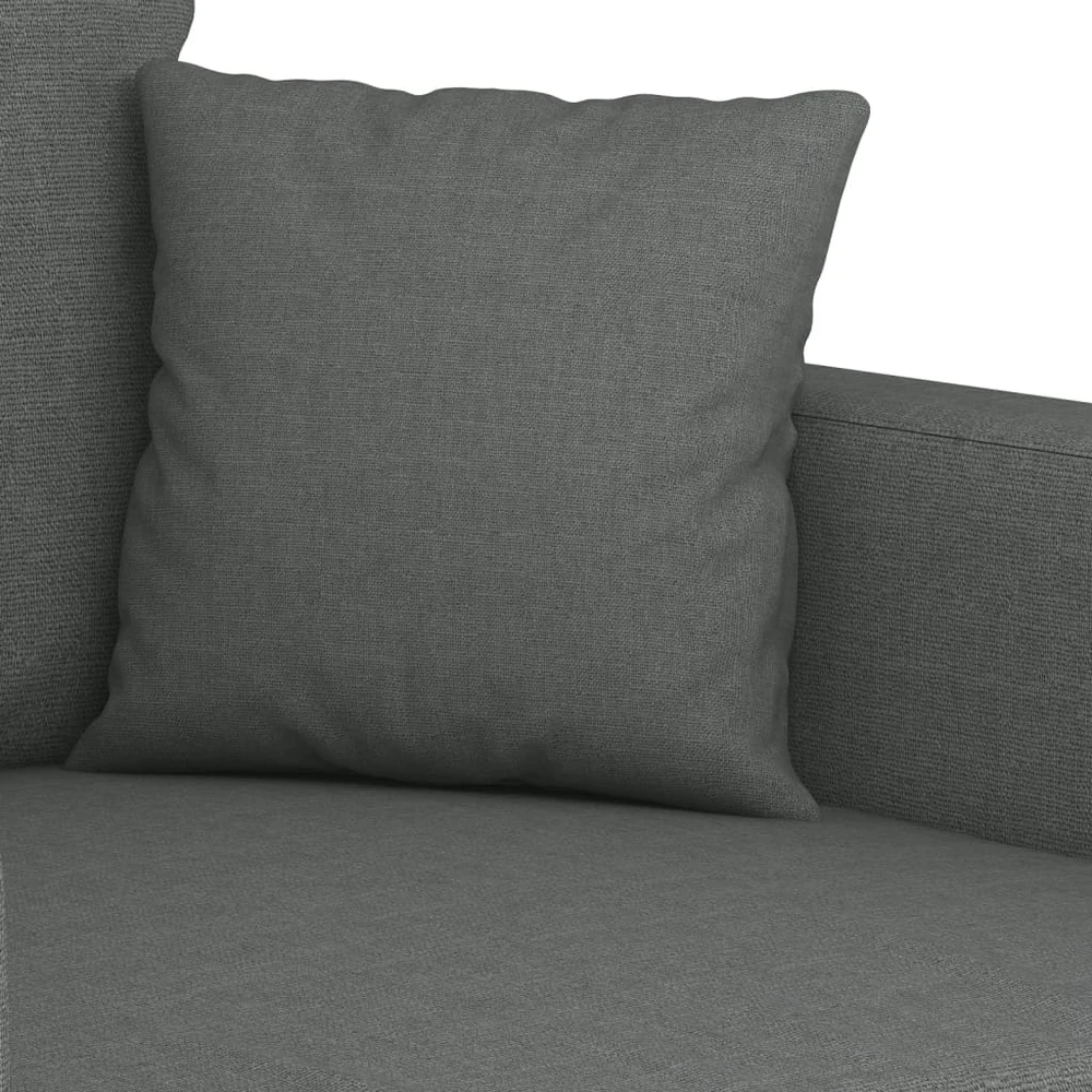 Sofa Sofos komplektas su pagalvėlėmis, 2 dalių, pilkas, audinys