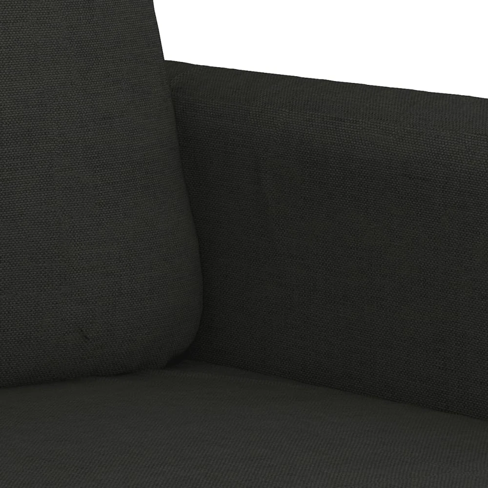 Sofa Sofos komplektas su pagalvėlėmis, 2 dalių, juodas, audinys