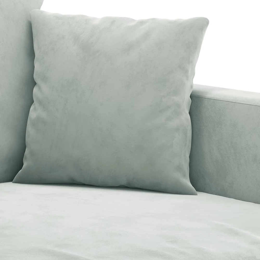 Sofa Sofos komplektas su pagalvėlėmis, 2 dalių, pilkas, aksomas