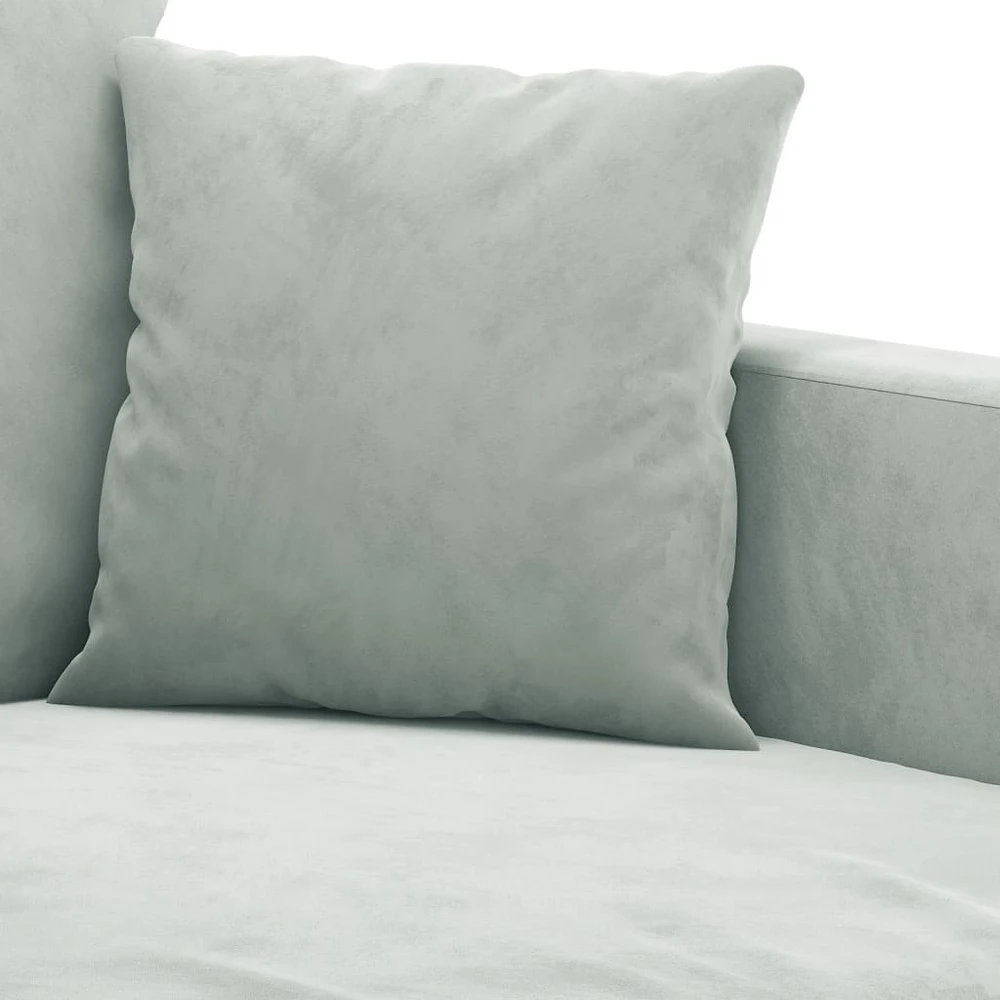 Sofa Sofos komplektas su pagalvėlėmis, 2 dalių, pilkas, aksomas