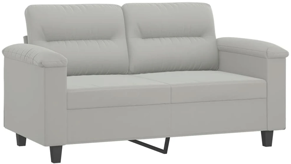 Sofa Sofos komplektas su pagalvėlėmis, 2 dalių, pilkas, audinys