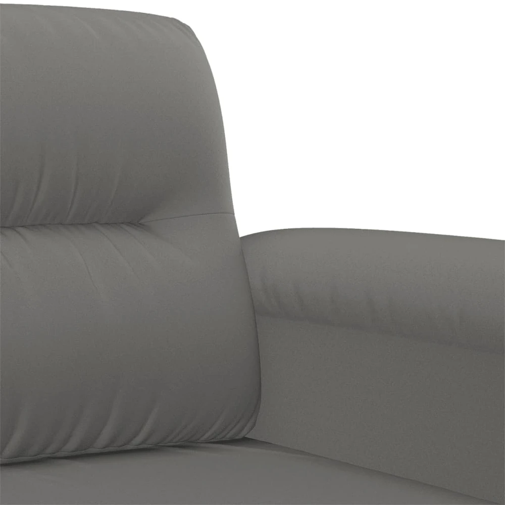 Sofa Sofos komplektas su pagalvėlėmis, 2 dalių, pilkas, audinys