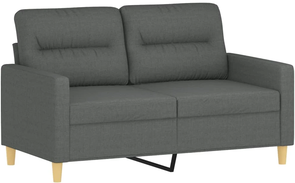 Sofa Sofos komplektas su pagalvėlėmis, 2 dalių, pilkas, audinys