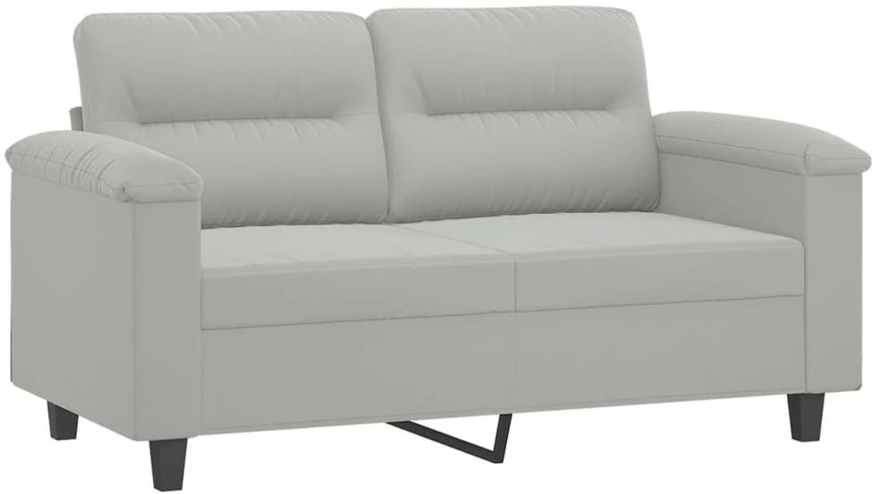 Sofa Sofos komplektas su pagalvėlėmis, 2 dalių, pilkas, audinys