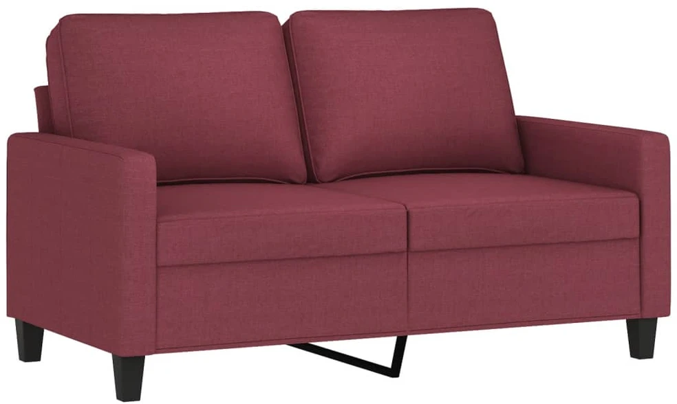 Sofa Sofos komplektas su pagalvėlėmis, 2 dalių, vyno, audinys