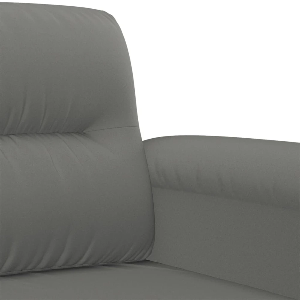 Sofa Sofos komplektas su pagalvėlėmis, 2 dalių, pilkas, audinys