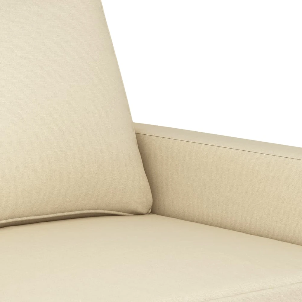 Sofa Sofos komplektas su pagalvėlėmis, 3 dalių, kreminis, audinys
