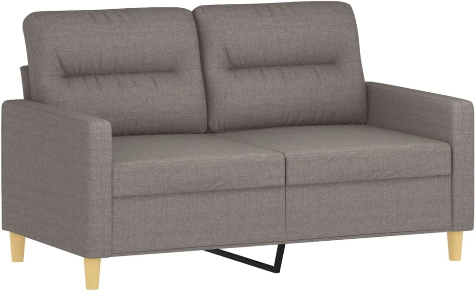Sofa Sofos komplektas su pagalvėlėmis, 3 dalių, taupe, audinys