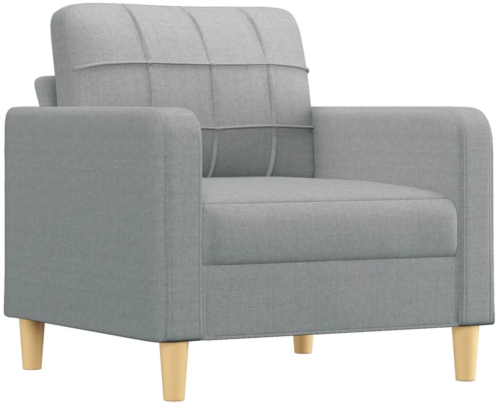 Sofa Sofos komplektas su pagalvėlėmis, 3 dalių, pilkas, audinys