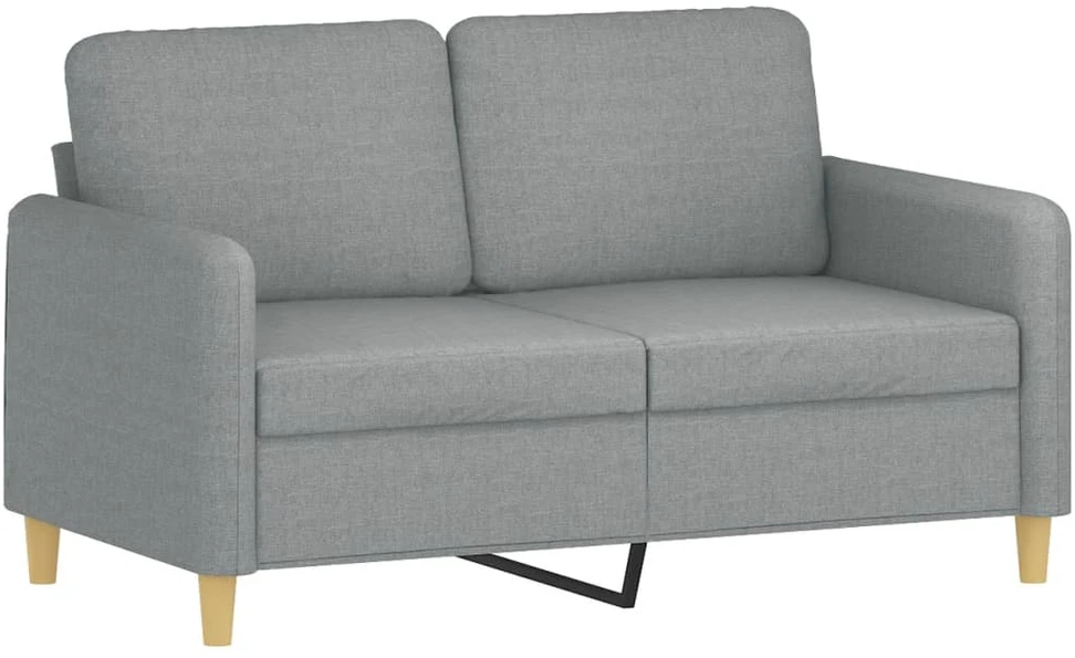 Sofa Sofos komplektas su pagalvėlėmis, 3 dalių, pilkas, audinys