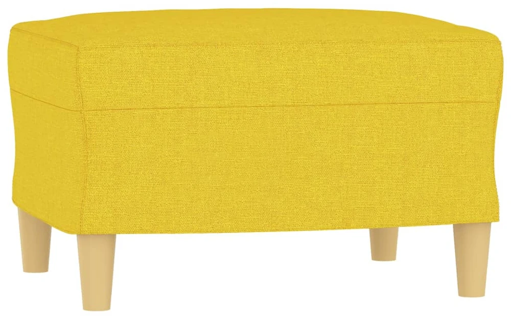 Sofa Sofos komplektas su pagalvėlėmis, 3 dalių, geltonas, audinys