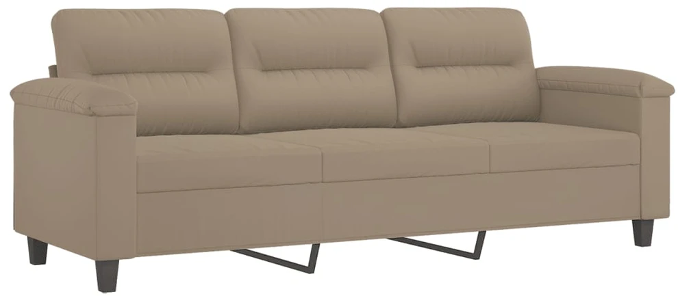 Sofa Sofos komplektas su pagalvėlėmis, 3 dalių, taupe, audinys
