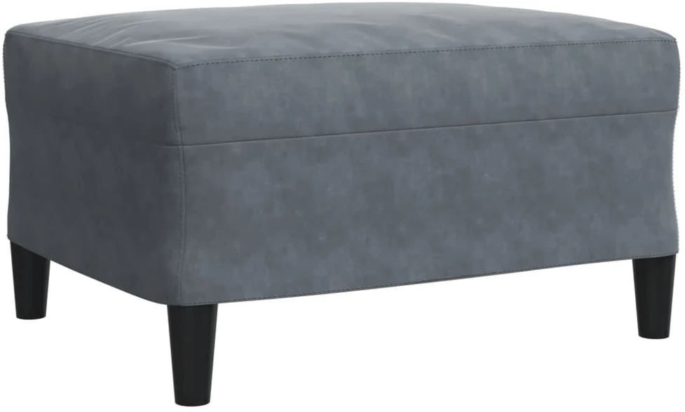 Sofa Sofos komplektas su pagalvėlėmis, 3 dalių, pilkas, aksomas