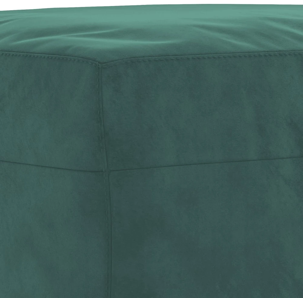 Sofa Sofos komplektas su pagalvėlėmis, 3 dalių, žalias, aksomas