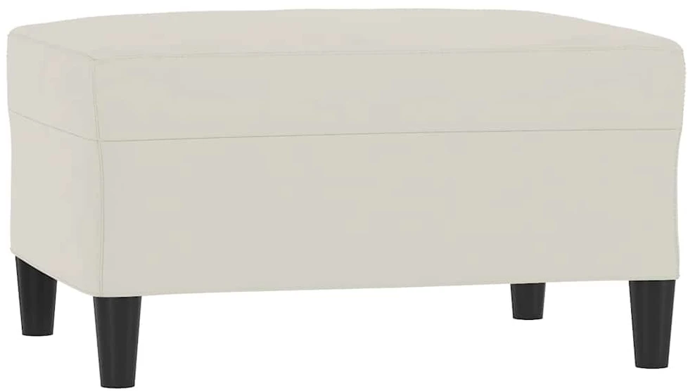 Sofa Sofos komplektas su pagalvėlėmis, 3 dalių, kreminis, aksomas