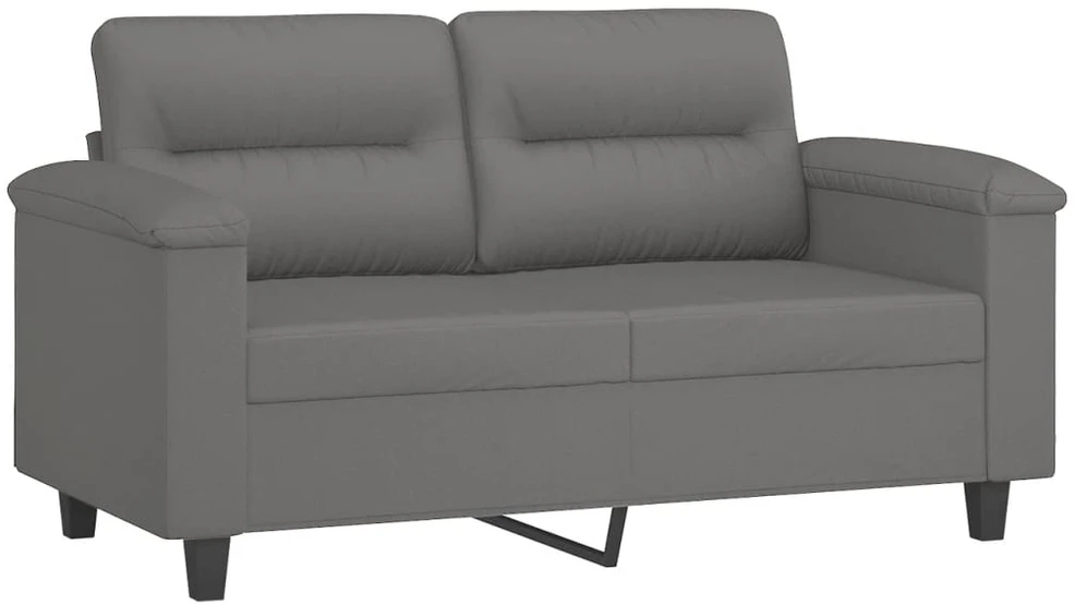 Sofa Sofos komplektas su pagalvėlėmis, 3 dalių, pilkas, audinys