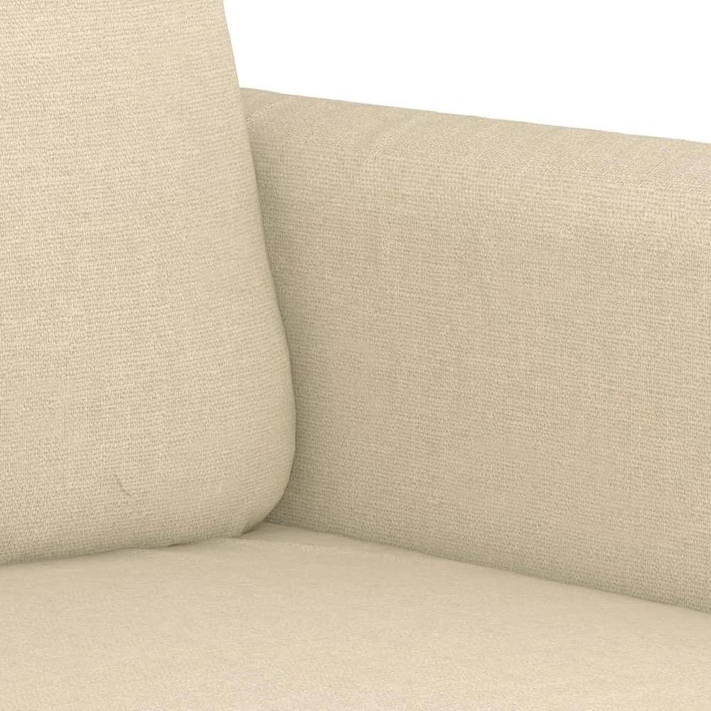 Sofa Sofos komplektas su pagalvėlėmis, 3 dalių, kreminis, audinys