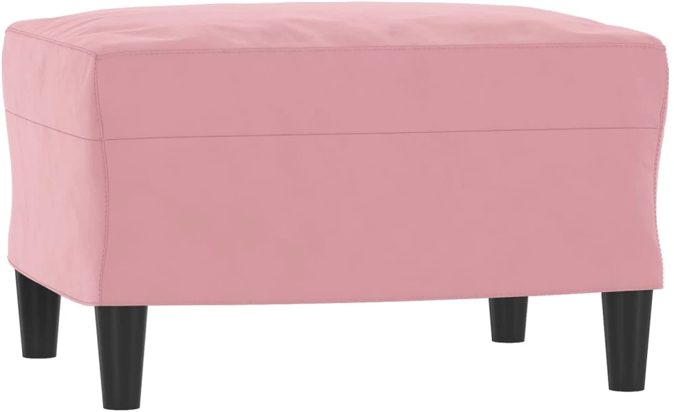 Sofa Sofos komplektas su pagalvėlėmis, 3 dalių, rožinis, aksomas