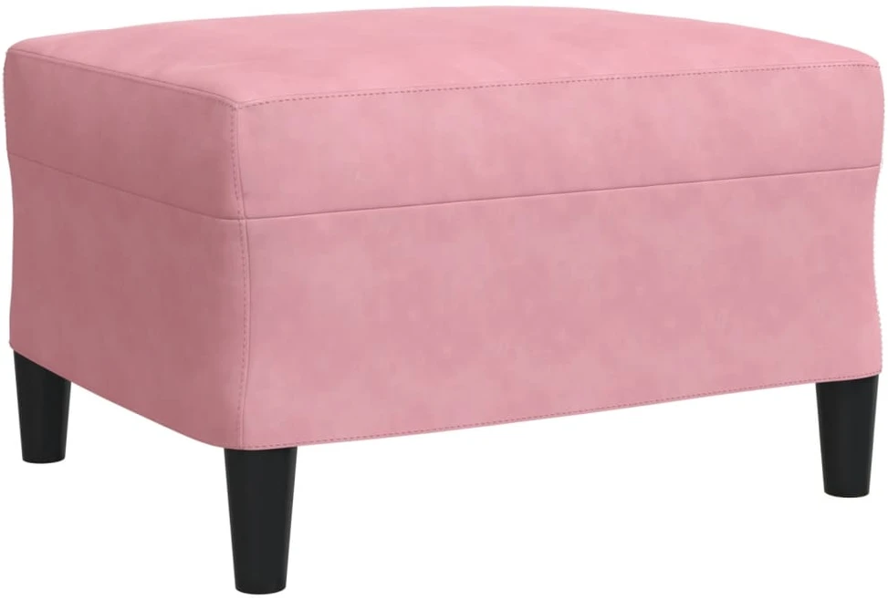 Sofa Sofos komplektas su pagalvėlėmis, 3 dalių, rožinis, aksomas