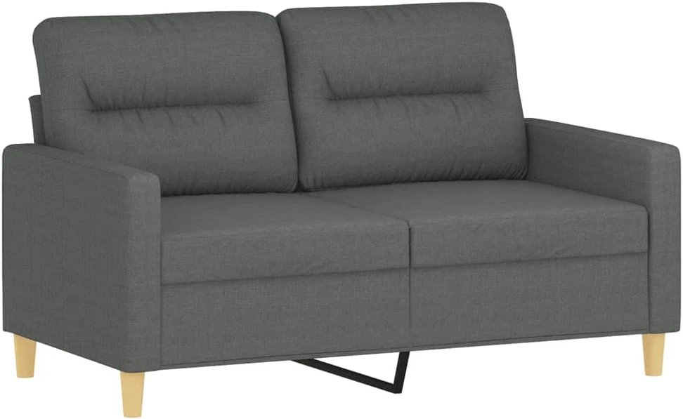Sofa Sofos komplektas su pagalvėlėmis, 3 dalių, pilkas, audinys