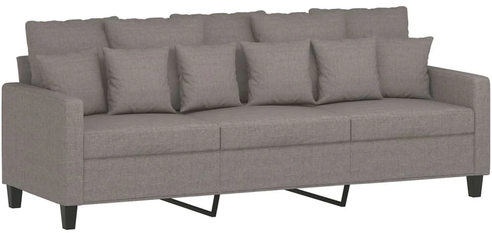 Sofa Sofos komplektas su pagalvėlėmis, 3 dalių, taupe, audinys