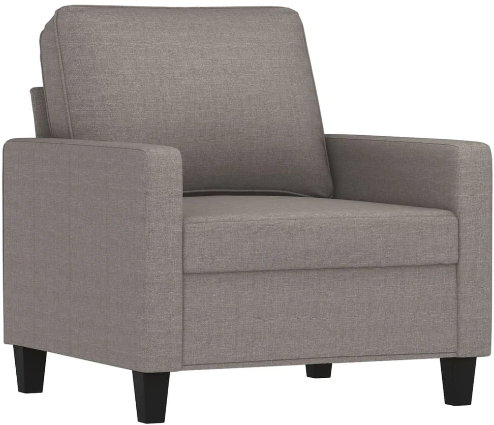 Sofa Sofos komplektas su pagalvėlėmis, 3 dalių, taupe, audinys