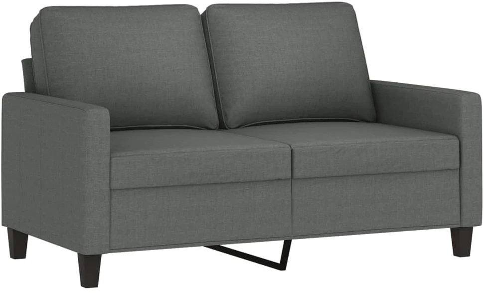 Sofa Sofos komplektas su pagalvėlėmis, 3 dalių, pilkas, audinys