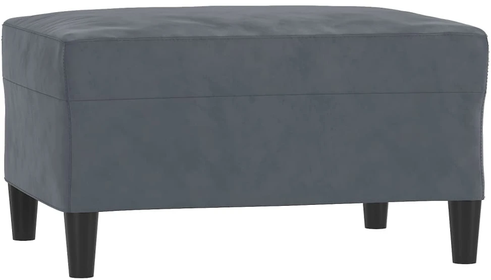 Sofa Sofos komplektas su pagalvėlėmis, 3 dalių, pilkas, aksomas